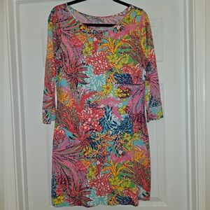 Lilly Pulitzer Colorful Floral Long Sleeve Dress